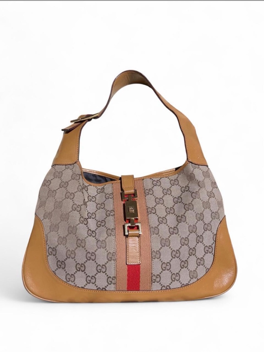 Vintage Gucci Jackie GG Monogram Shoulder Bag | Y2K Authentic w/ COA
